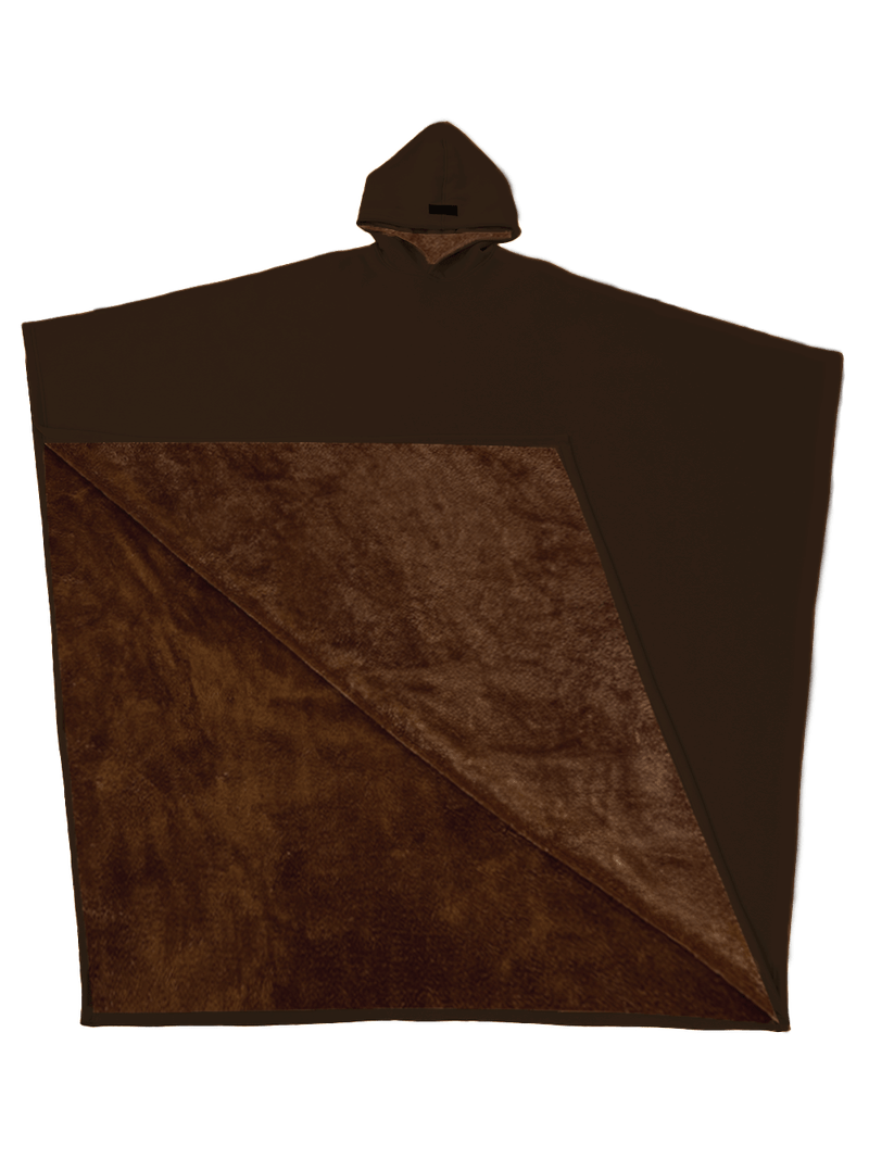 Drune | Luxuriöser Fleece-Poncho mit Kapuze für ultimativen Komfort