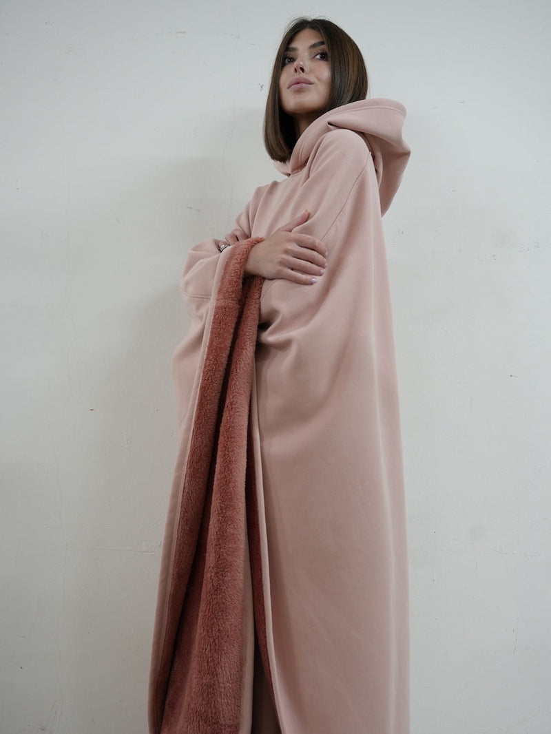 Drune | Luxuriöser Fleece-Poncho mit Kapuze für ultimativen Komfort