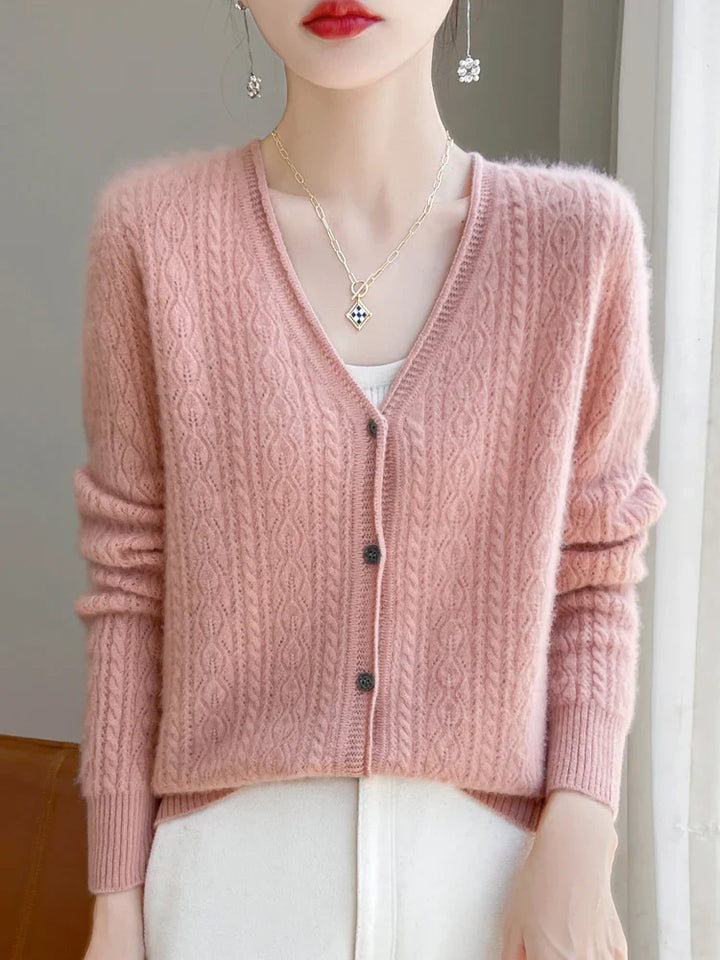 Drune | Damen Cashmere & Merino V-Ausschnitt Cardigan