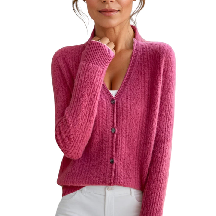 Drune | Damen Cashmere & Merino V-Ausschnitt Cardigan
