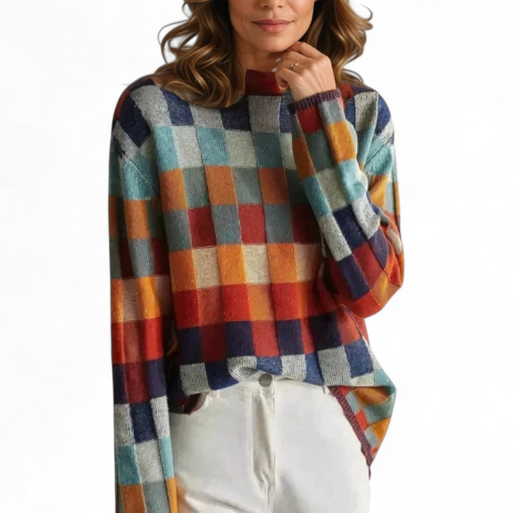Drune | Gemütliche Couture Cashmere Patchwork Rollkragenpullover