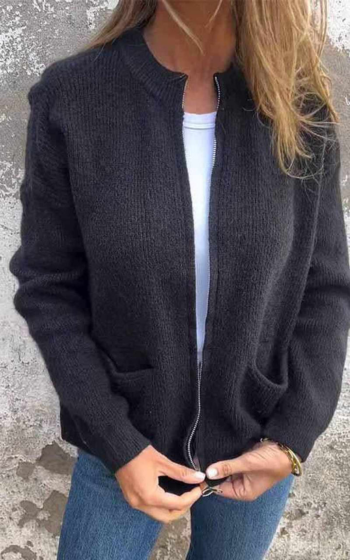 Drune | Stilvolle Strickjacke mit Reißverschluss aus weicher Baumwolle