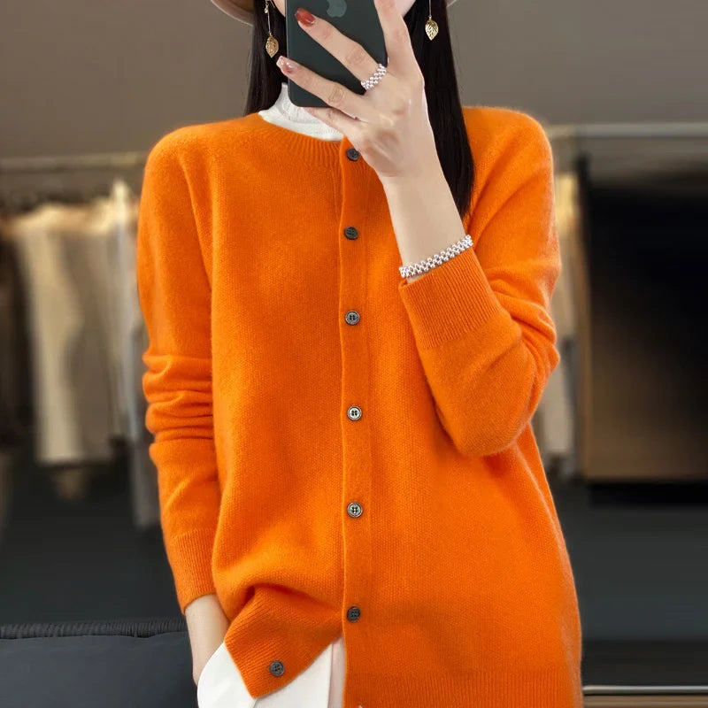 Drune | Damen Pure Merino Kaschmir Cardigan