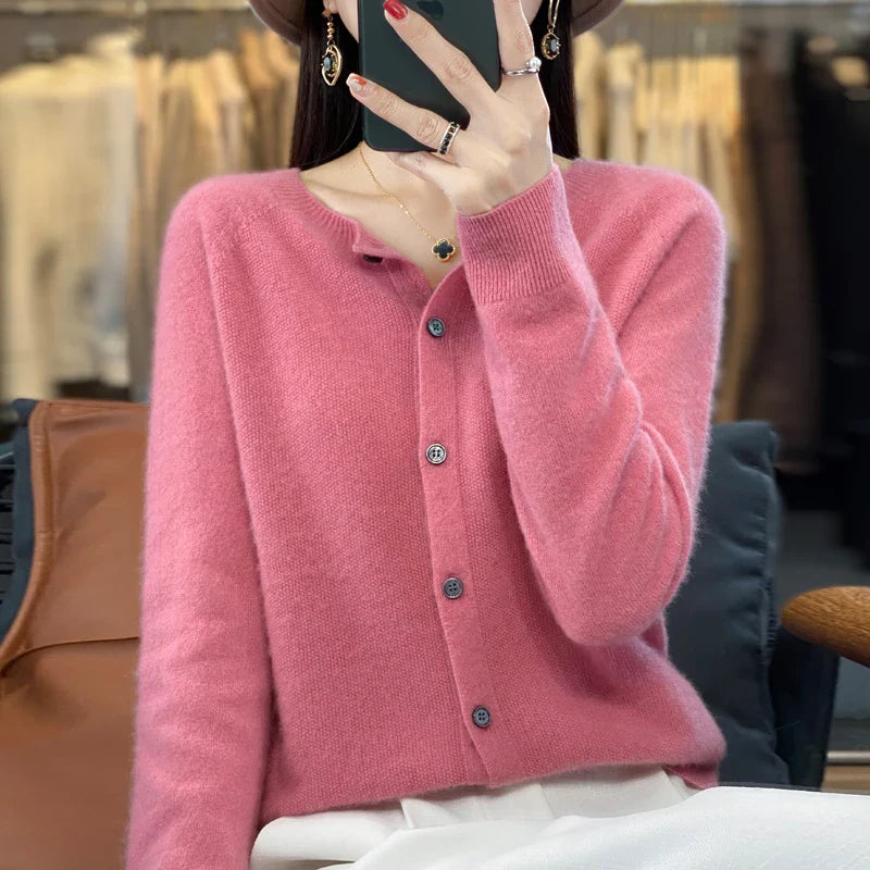 Drune | Damen Pure Merino Kaschmir Cardigan