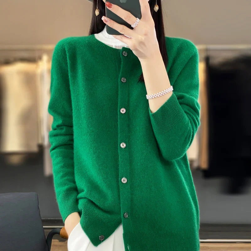 Drune | Damen Pure Merino Kaschmir Cardigan