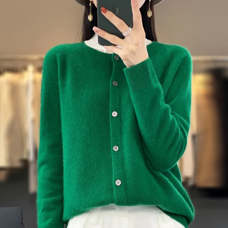 Drune | Damen Pure Merino Kaschmir Cardigan