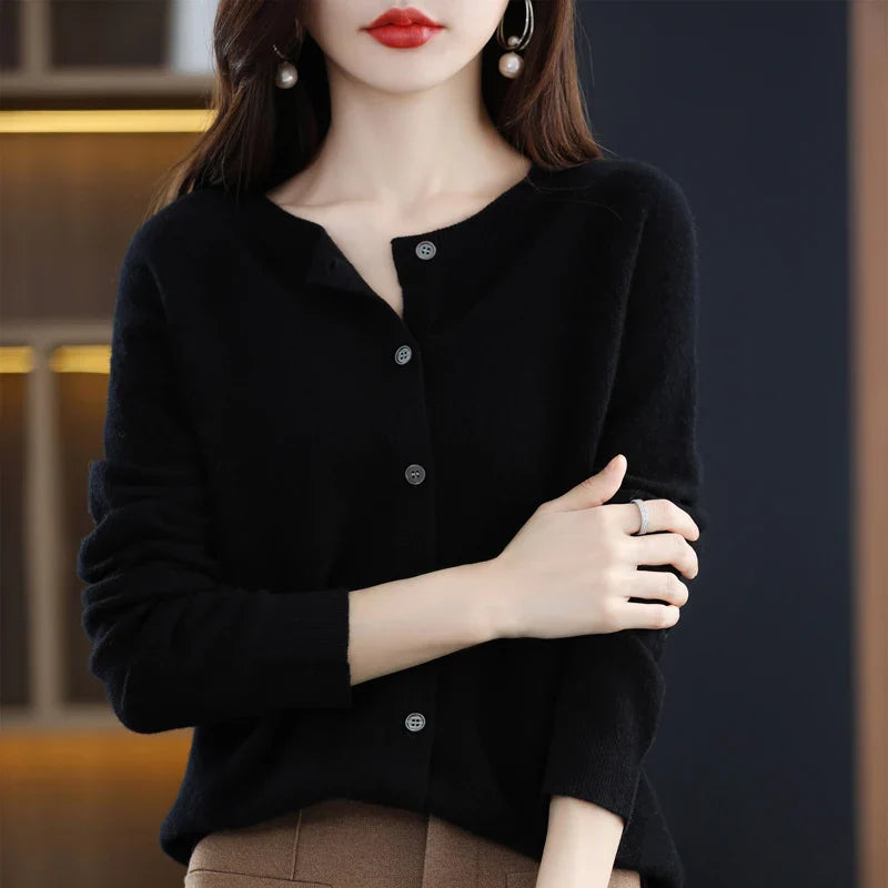 Drune | Damen Pure Merino Kaschmir Cardigan