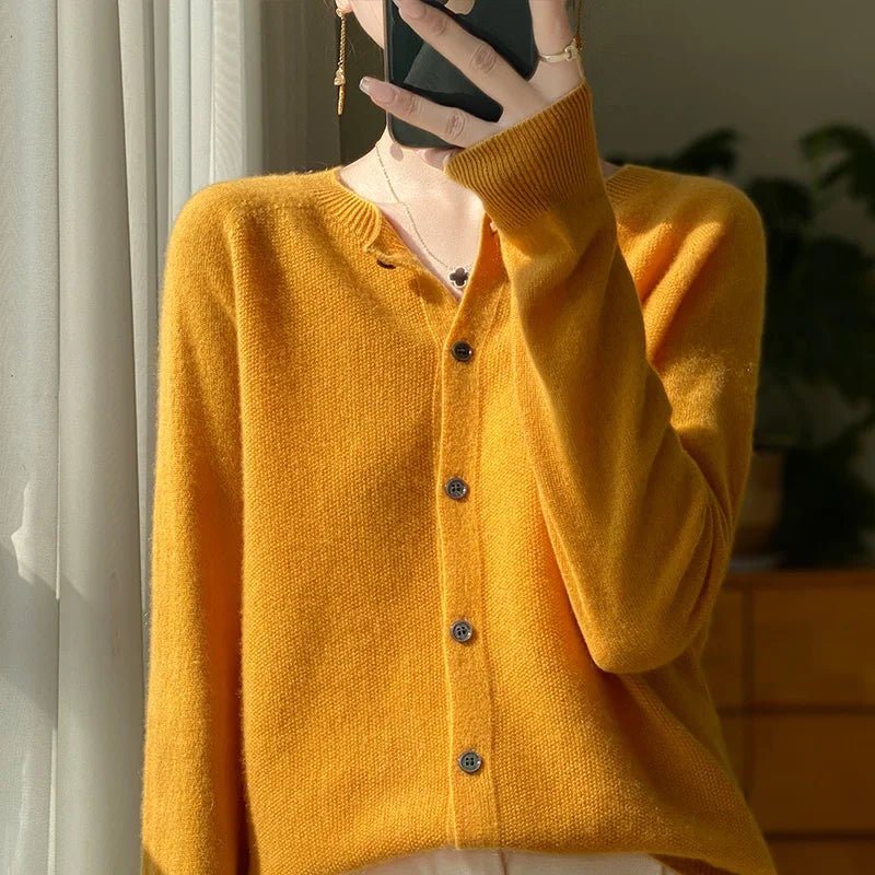 Drune | Damen Pure Merino Kaschmir Cardigan