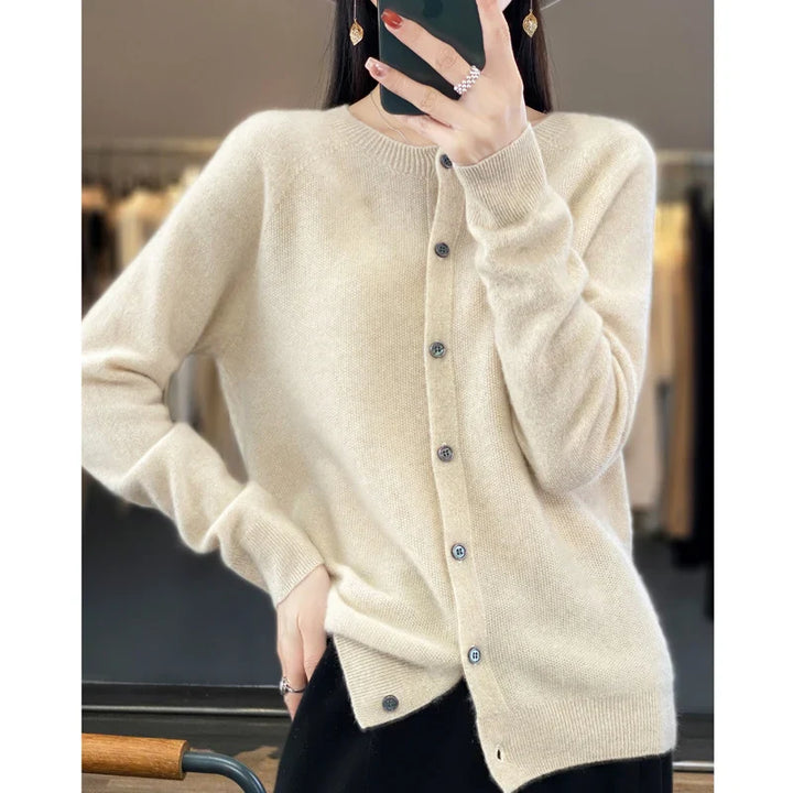 Drune | Damen Pure Merino Kaschmir Cardigan