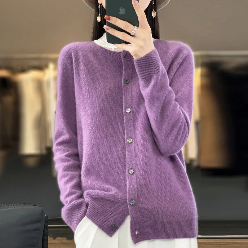 Drune | Damen Pure Merino Kaschmir Cardigan