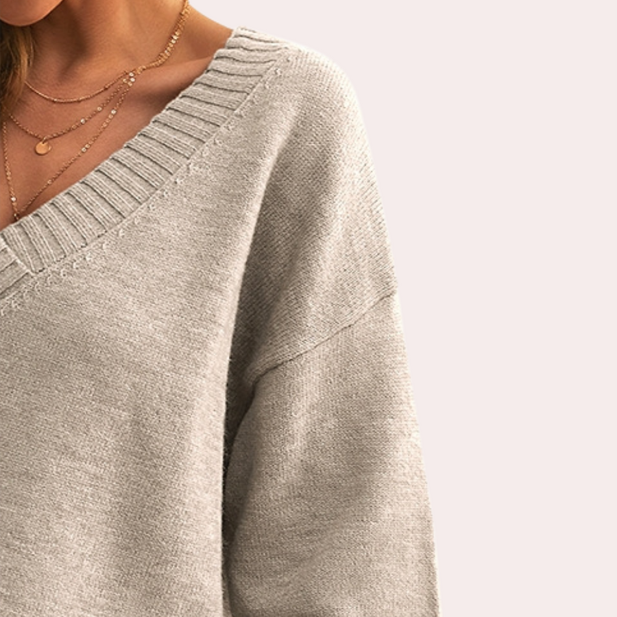 Drune | Chic V-Ausschnitt Strickpullover Stilvoll & Gemütlich Essential