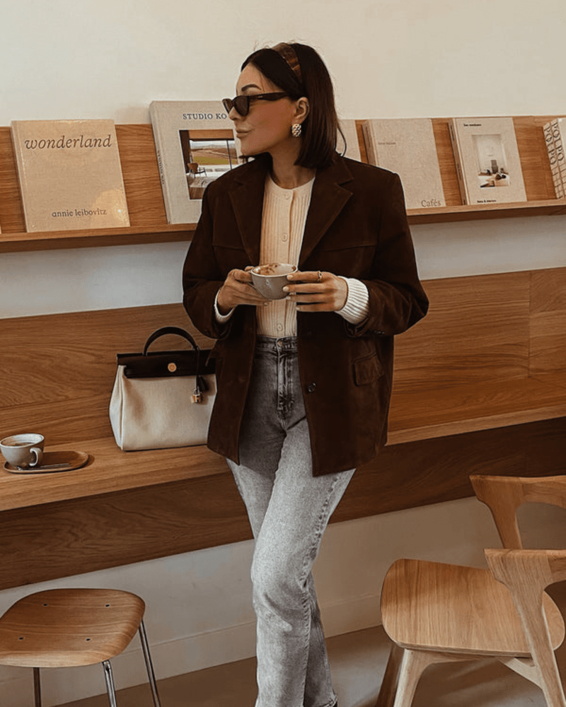 Drune | Zeitloses Wildleder-Blazer mit vintage Charme