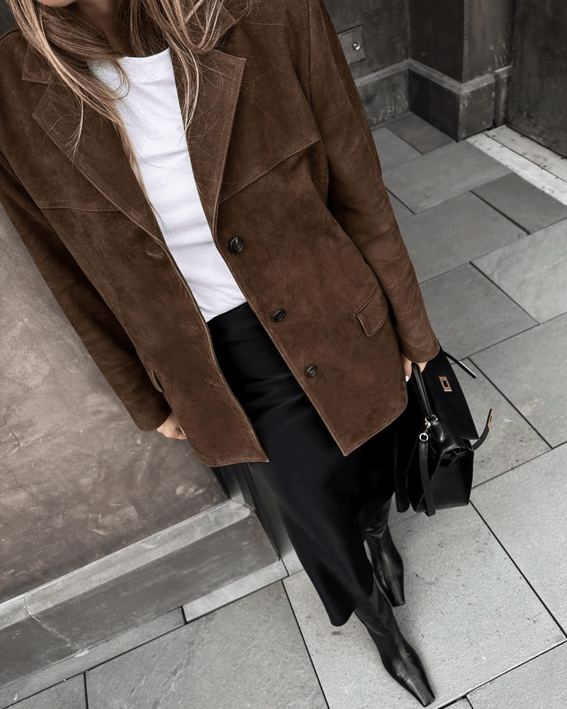 Drune | Zeitloses Wildleder-Blazer mit vintage Charme