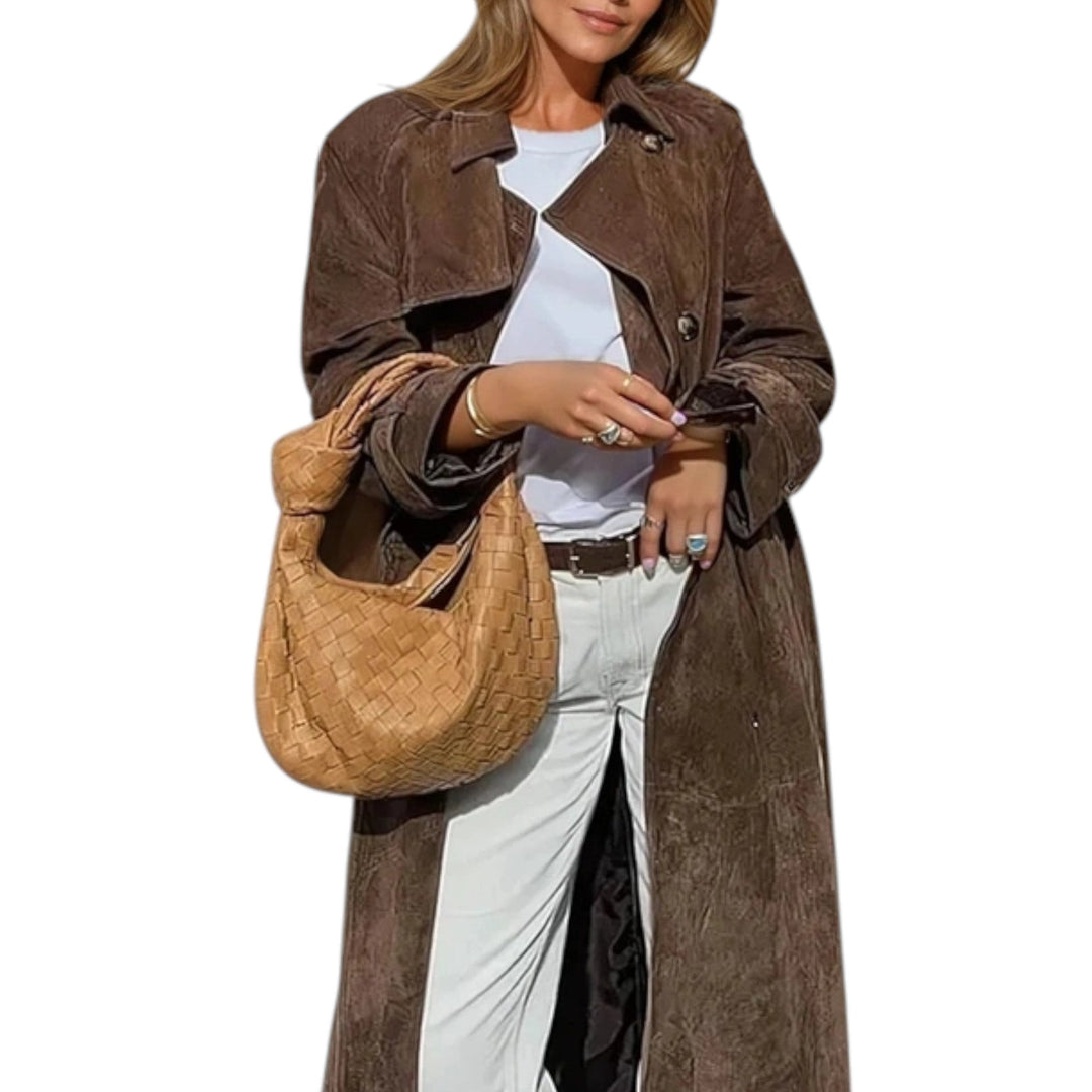 Drune | Stylischer Leder-Trenchcoat für schicke Looks
