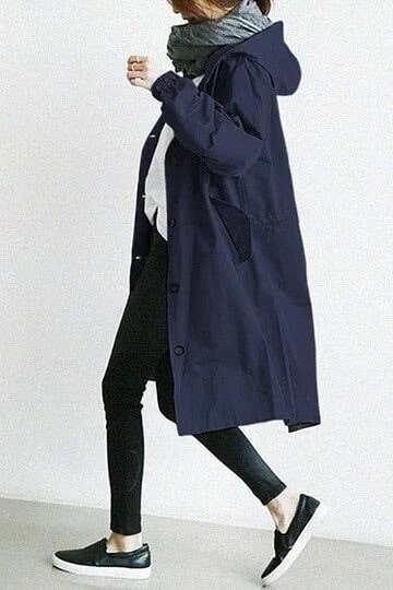 Drune | Eleganter Trenchcoat Ganzjahres Solid Color