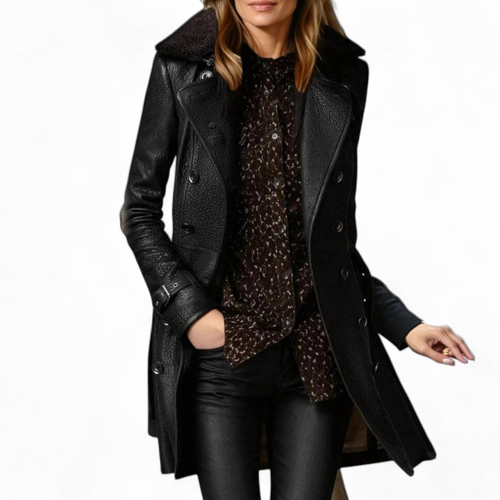 Drune | Luxuriöser Leder-Trenchcoat für zeitlose Eleganz