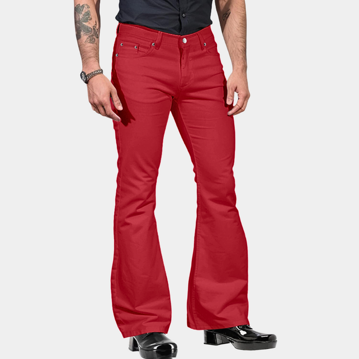 Drune | Schlaghosen Hohe Taille Maßgeschneiderte Passform Baumwollmischung Retro Stil