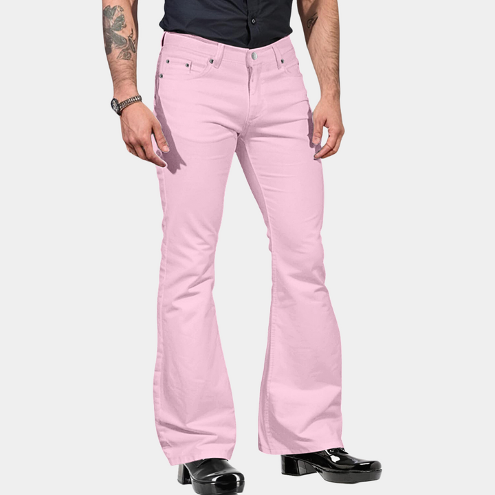 Drune | Schlaghosen Hohe Taille Maßgeschneiderte Passform Baumwollmischung Retro Stil