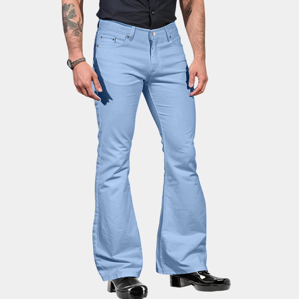 Drune | Schlaghosen Hohe Taille Maßgeschneiderte Passform Baumwollmischung Retro Stil