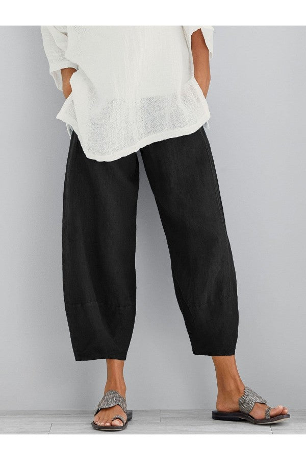 Drune | Lockere Passform Knöchellange Sommerhose Damenhose
