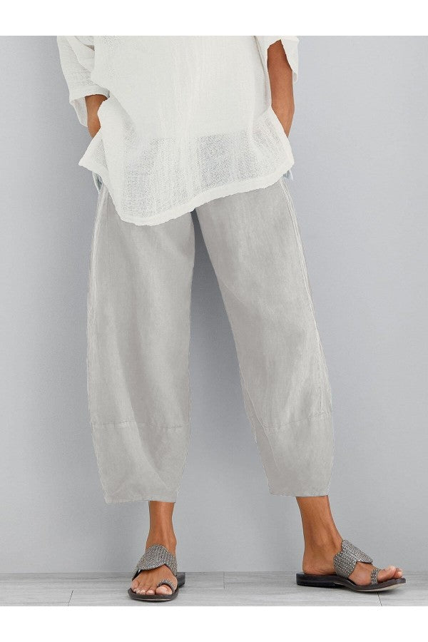 Drune | Lockere Passform Knöchellange Sommerhose Damenhose