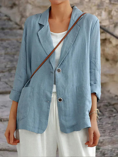 Drune | Blazer Einreiher Lockere Passform Freizeitblazer Blazer für Damen