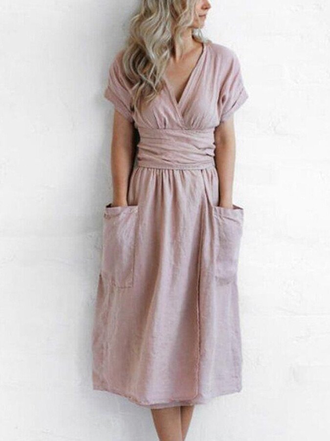 Drune | Leinen Wickelkleid