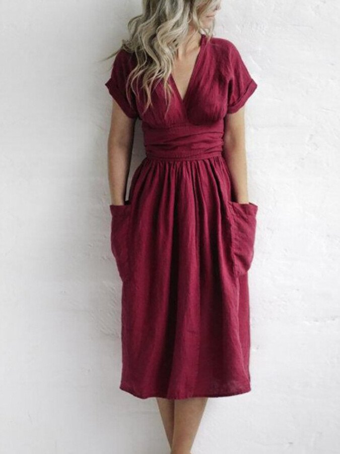 Drune | Leinen Wickelkleid