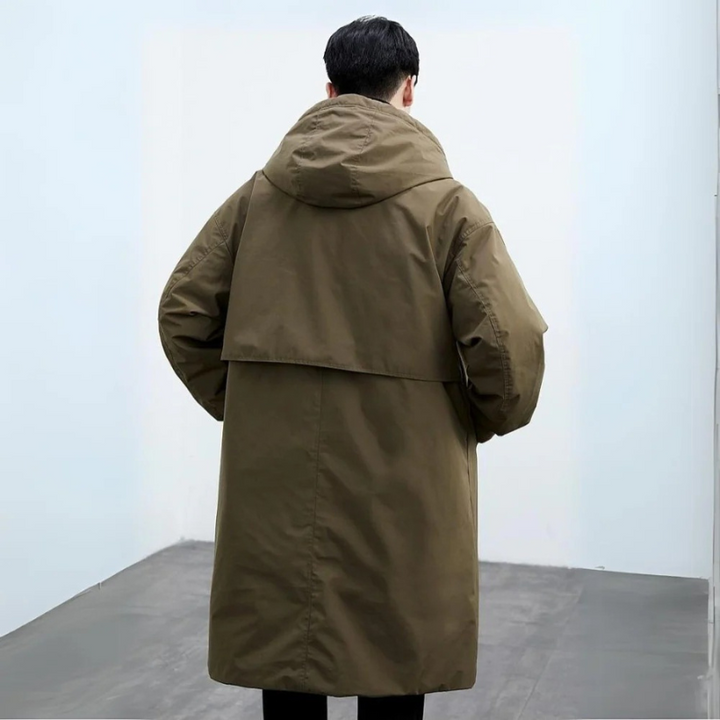 Drune | Herren Warm Wasserfest Trench - Elegantes Gestepptes Puffer Design