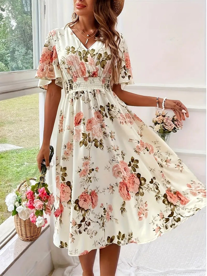 Drune | Elegantes Blumen Kleid Für Frühling Und Sommer