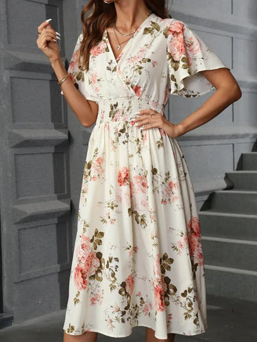 Drune | Elegantes Blumen Kleid Für Frühling Und Sommer