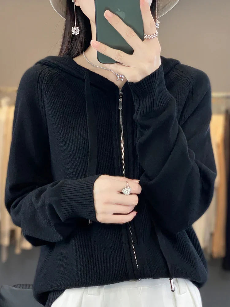 Drune | Luxuriöser Kapuzen-Cardigan