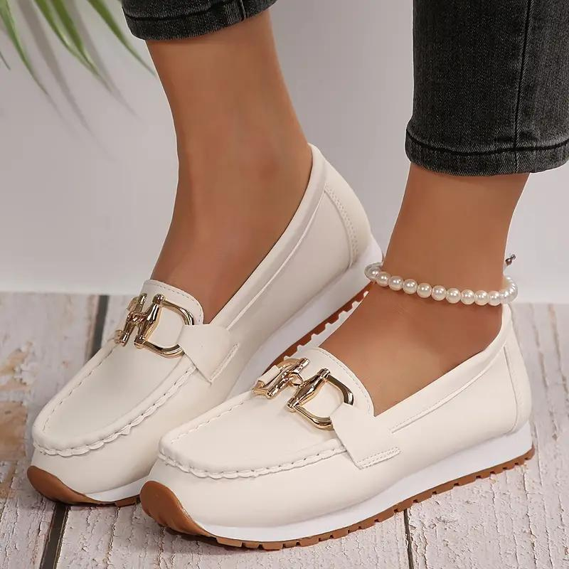 Drune | Metallische Schnalle Slip On Wanderschuhe Damenschuhe