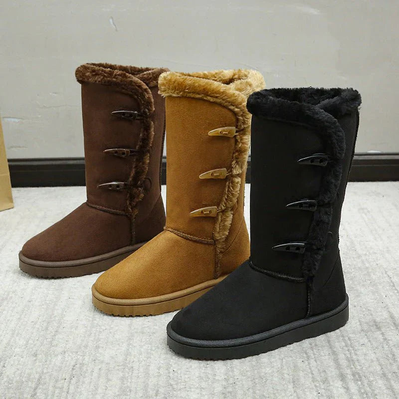Drune | Damen Winterstiefel mit Futter und Schnallen