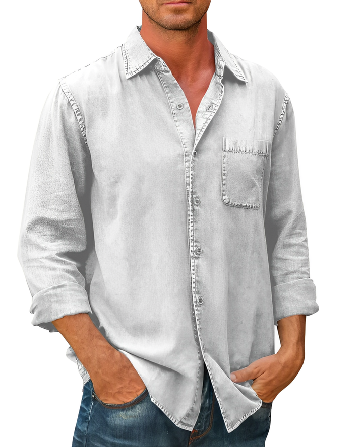 Drune | Langarm-Polo-Shirt für Herren - Bequeme Passform