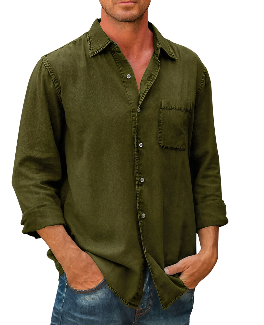 Drune | Langarm-Polo-Shirt für Herren - Bequeme Passform