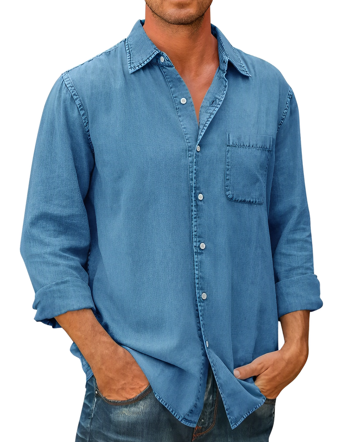 Drune | Langarm-Polo-Shirt für Herren - Bequeme Passform