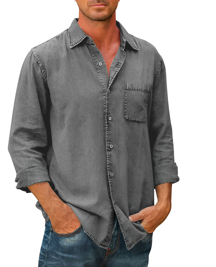 Drune | Langarm-Polo-Shirt für Herren - Bequeme Passform