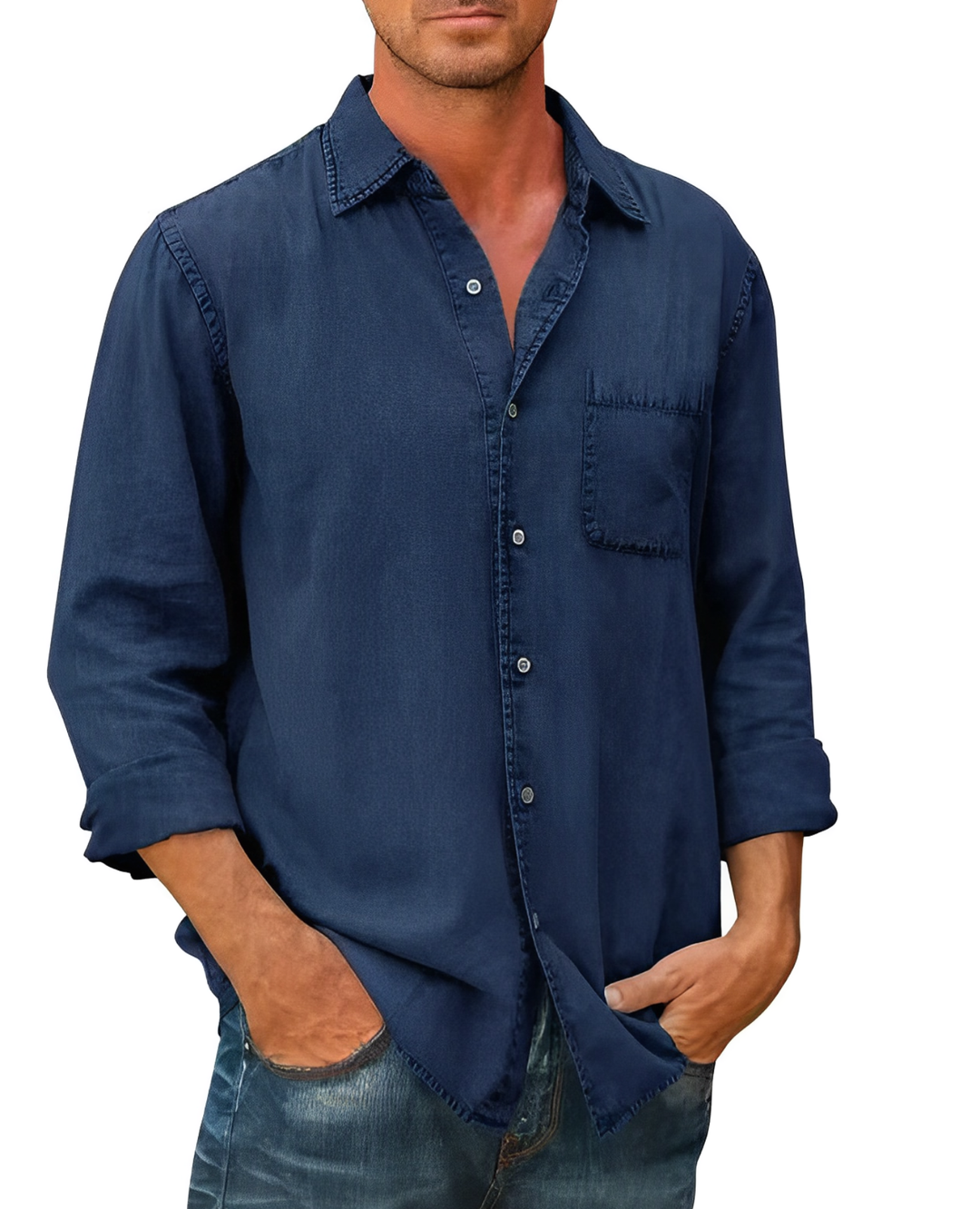 Drune | Langarm-Polo-Shirt für Herren - Bequeme Passform