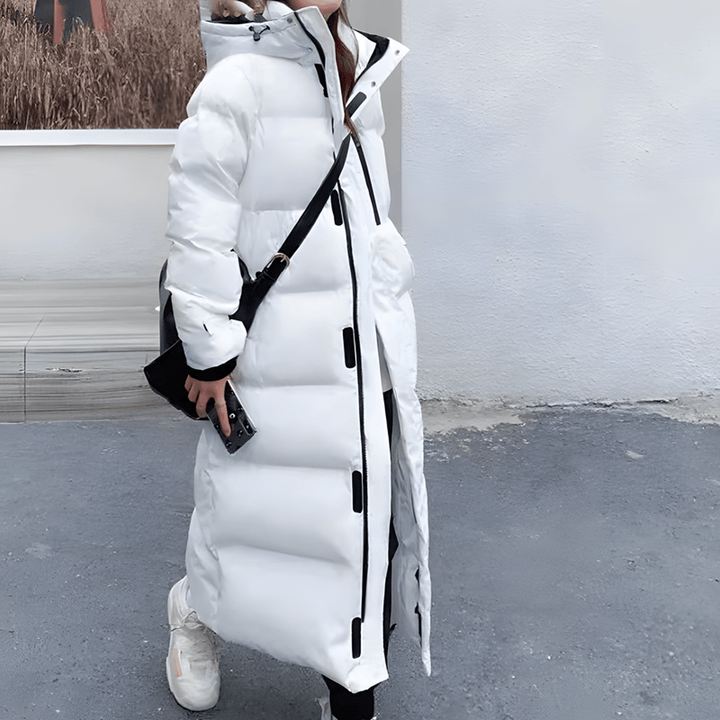 Drune | Longline Kapuzenjacke mit Futter und Reißverschluss Sowie Taschen