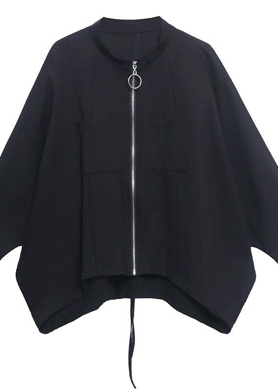 Drune | Schwarze Taschen mit Reißverschluss Jacken