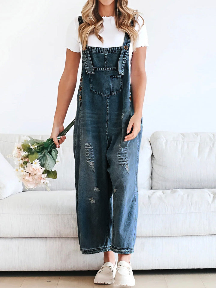 Drune | Denim Jumpsuit Damen Baggy Jeans Overall