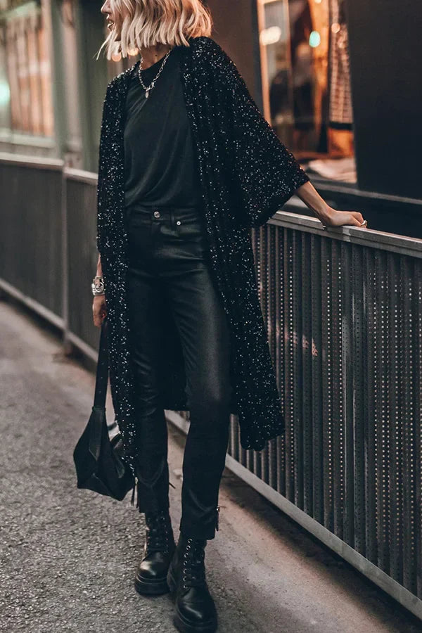 Drune | Modischer Pailletten-Cardigan