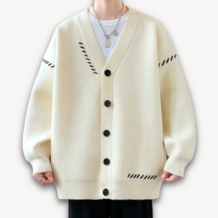 Drune | Herren-Strickjacke - zum Knöpfen, weiche Wollmischung, lässige Winterkleidung