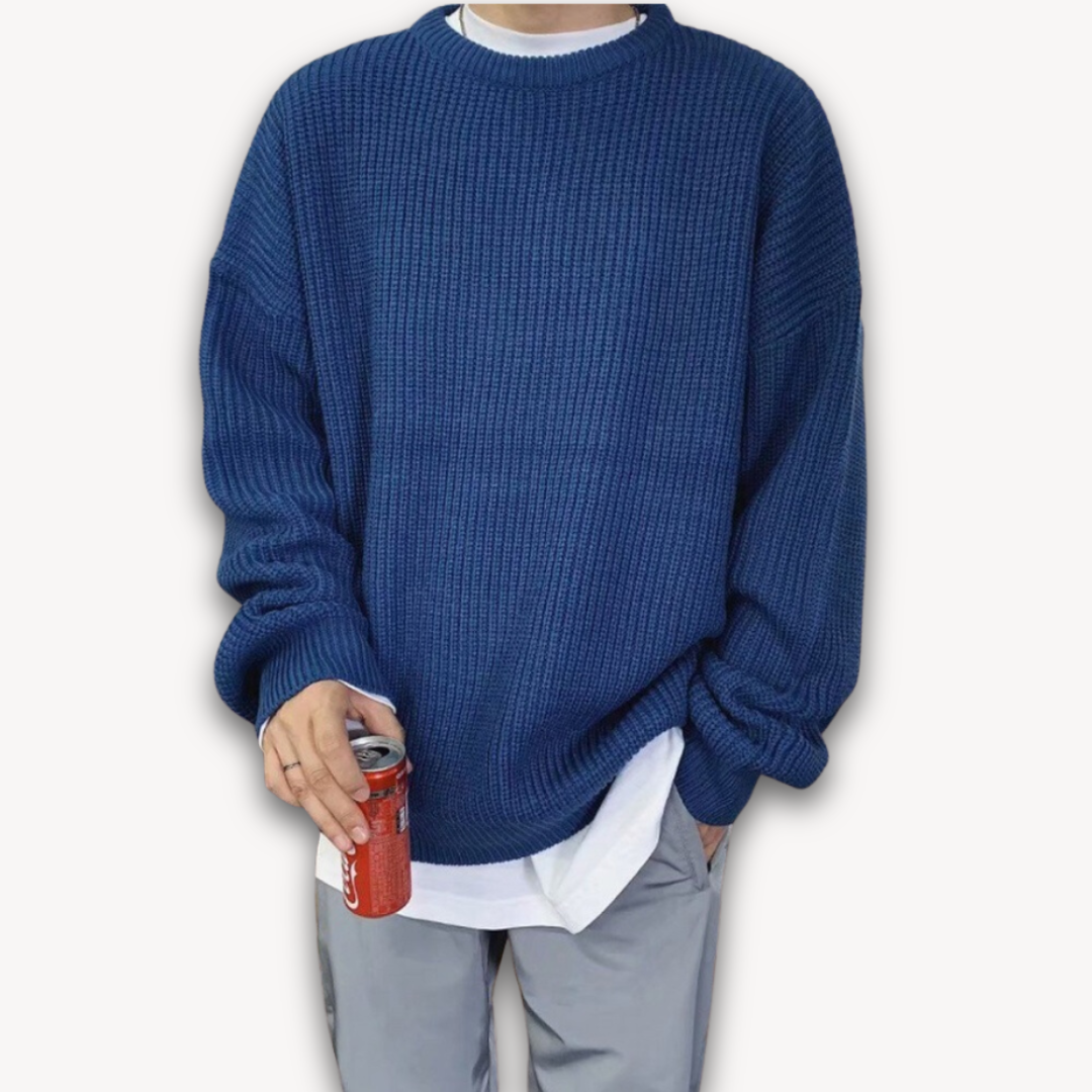 Drune | Herren-Strickpullover - Lässiger Oversize-Pullover für Erwachsene - Winterkleidung aus weichem Acryl