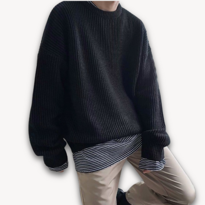 Drune | Herren-Strickpullover - Lässiger Oversize-Pullover für Erwachsene - Winterkleidung aus weichem Acryl