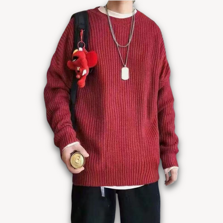 Drune | Herren-Strickpullover - Lässiger Oversize-Pullover für Erwachsene - Winterkleidung aus weichem Acryl