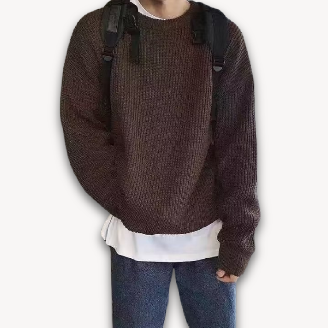 Drune | Herren-Strickpullover - Lässiger Oversize-Pullover für Erwachsene - Winterkleidung aus weichem Acryl