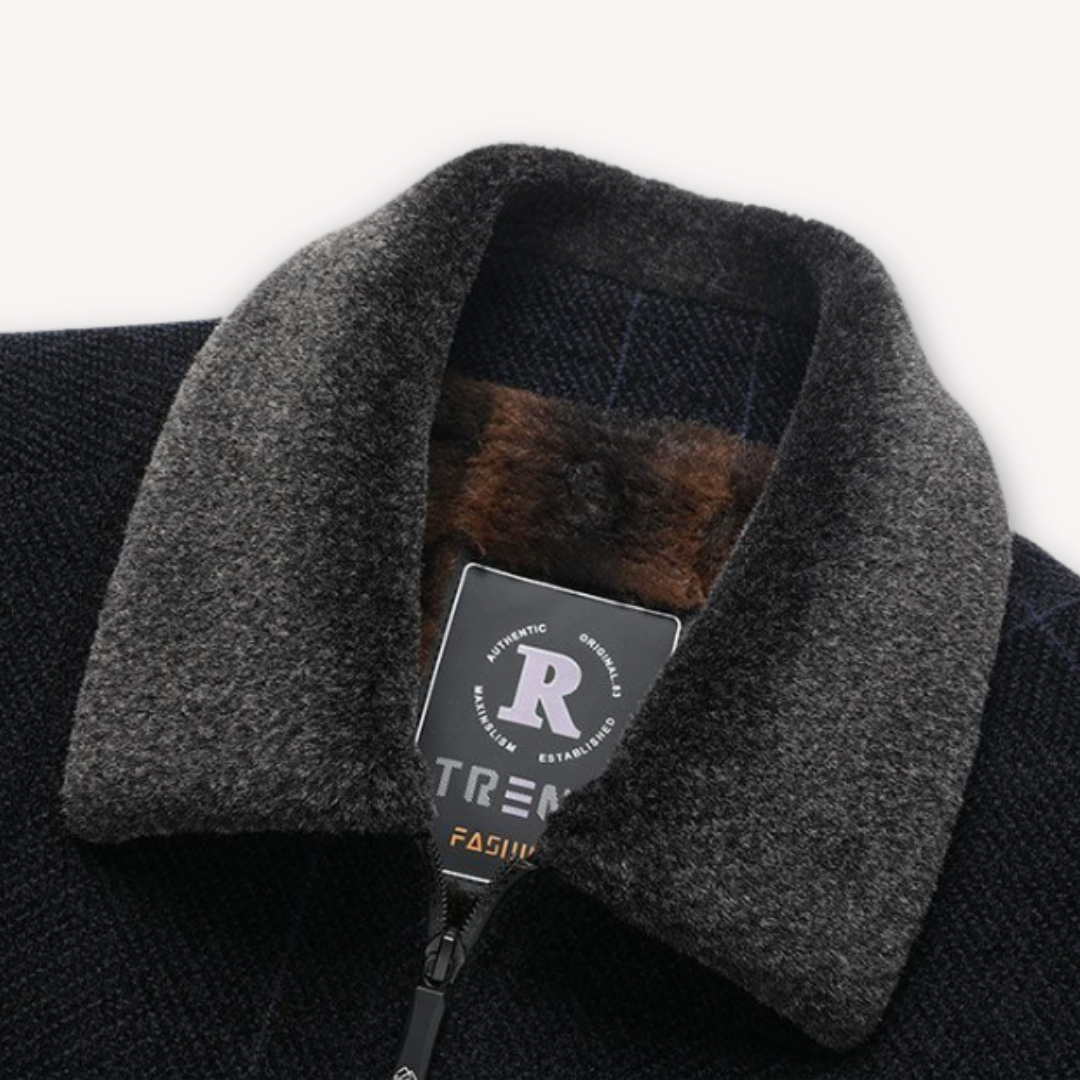 Drune | Herren-Winterjacke aus Wollmischung - Pelzgefütterte, warme Oberbekleidung