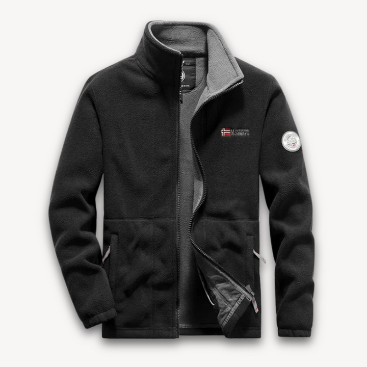 Drune | Herren Fleecejacke, warmer Winter-Outdoormantel - durchgehender Reißverschluss